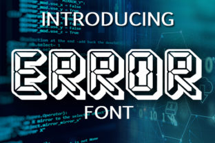 Error Display Font for Handmade & Printable Creations