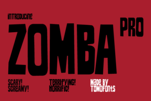Zomba Pro: A Bold Retro-Horror Display Font for Crafters